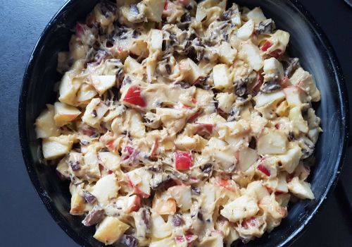 Wenig Teig für die vielen Äpfel.